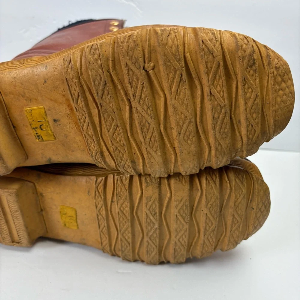 Vintage Arctic Comet Snow Duck Winter Boots Brown Leather Mens size 10